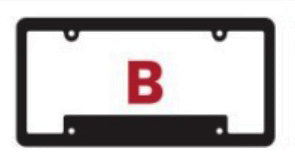 License plate frame style b