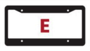 Shiny chrome premium - recessed letter