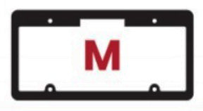 Shiny chrome premium - recessed letter