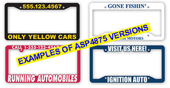 License plate frame style d