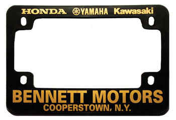 Motorcycle license plate frame