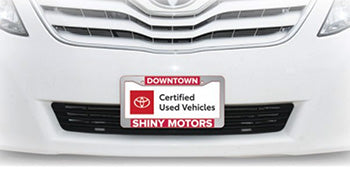 Custom plastic car plate - polyethylene