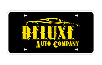 Custom poly coated cardboard car plate