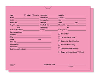 File right brand™ - printed vehicle deal envelopes - form dsa-546