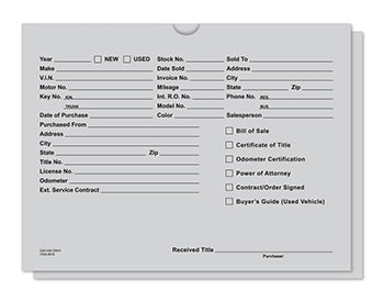 File right brand™ - printed vehicle deal envelopes - form dsa-546