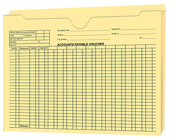 Accounts payable voucher jackets (folders)
