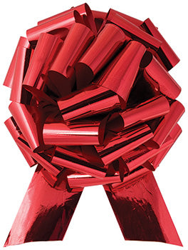 14" red metallic pull bow