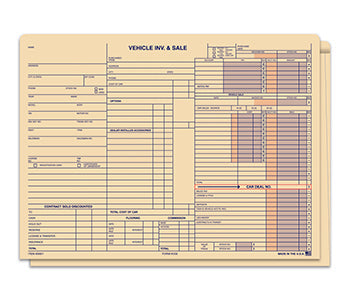 File rite brand™ - inventory & sales jackets - form 338