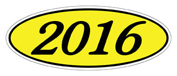 Oval year window stickers
