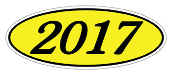 Oval year window stickers