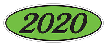 Oval year window stickers