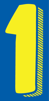 Number window sticker