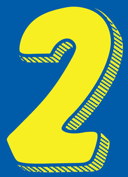 Number window sticker