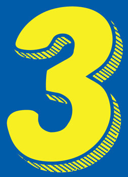 Number window sticker