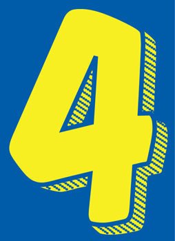 Number window sticker