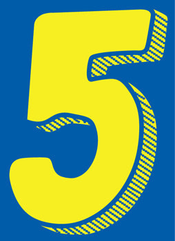 Number window sticker