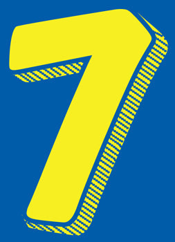 Number window sticker