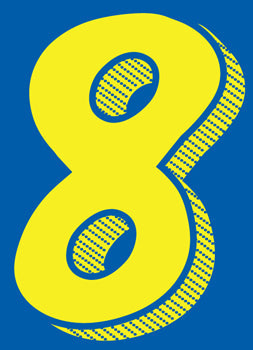 Number window sticker