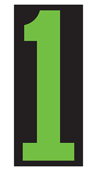 Number window sticker