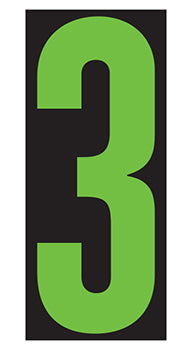 Number window sticker