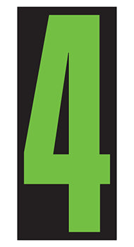 Number window sticker