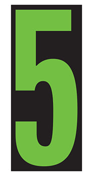 Number window sticker
