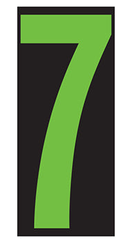 Number window sticker