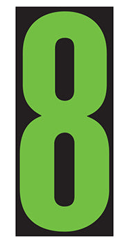 Number window sticker