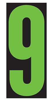 Number window sticker