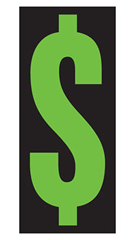 Number window sticker