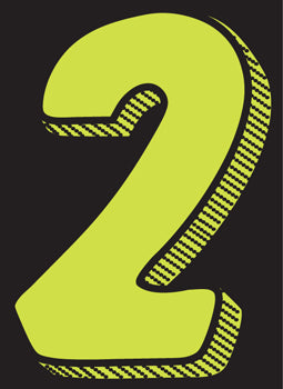 Number window sticker