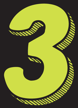 Number window sticker