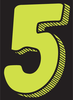 Number window sticker