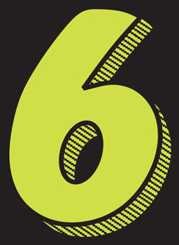 Number window sticker