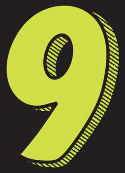 Number window sticker