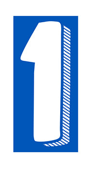 Number window sticker