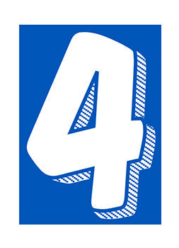 Number window sticker