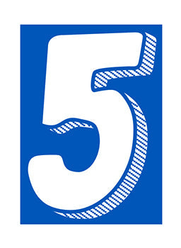 Number window sticker