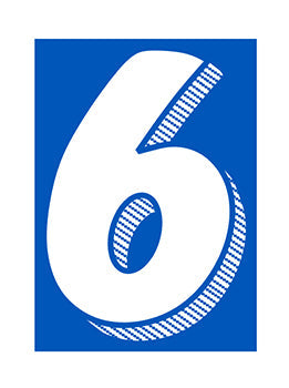Number window sticker