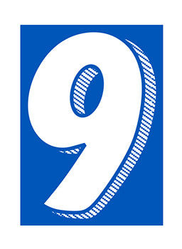 Number window sticker