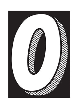 Number window sticker