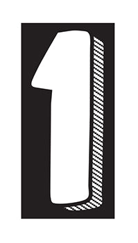 Number window sticker