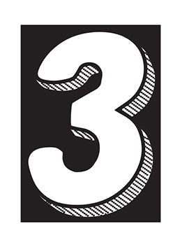 Number window sticker