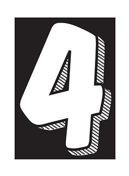 Number window sticker