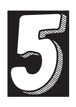 Number window sticker