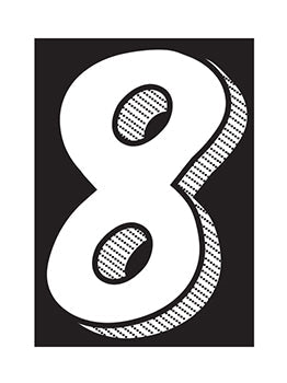 Number window sticker