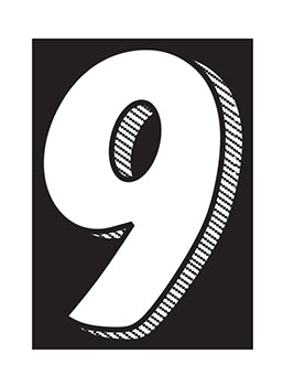 Number window sticker