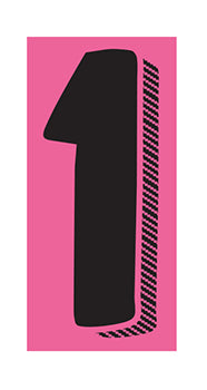 Number window sticker
