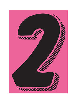 Number window sticker