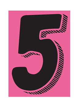 Number window sticker